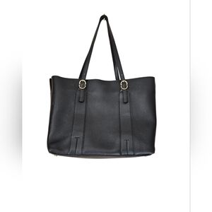 Alfani Work Pleather Bag Tote Black Zipper